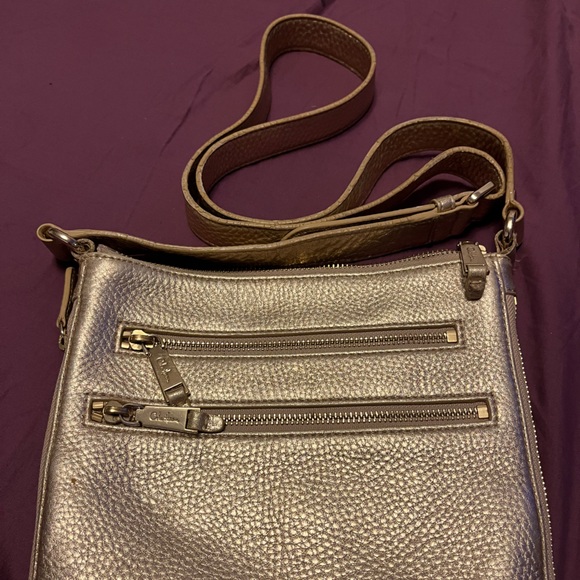 Leather Cole Haan Gold Crossbody (Expandable) Purse - Picture 4 of 9